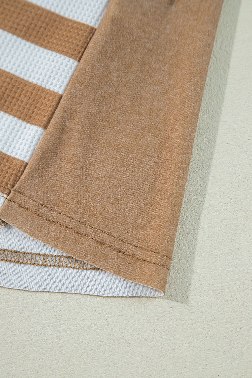 Chic plus size khaki mixed print top - Love Salve